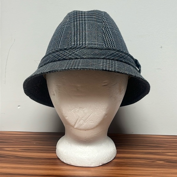 Country Gentleman Other - Vintage Country Gentleman’s Fedora Hat Grey Tweed Wool Size L